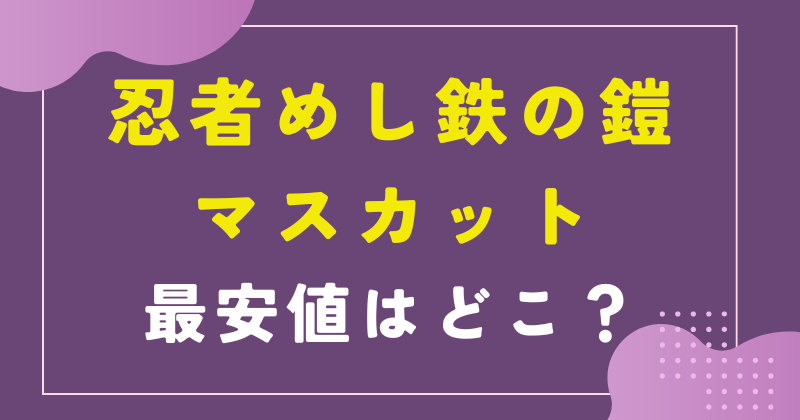 忍者めし鉄の鎧マスカットを箱買い